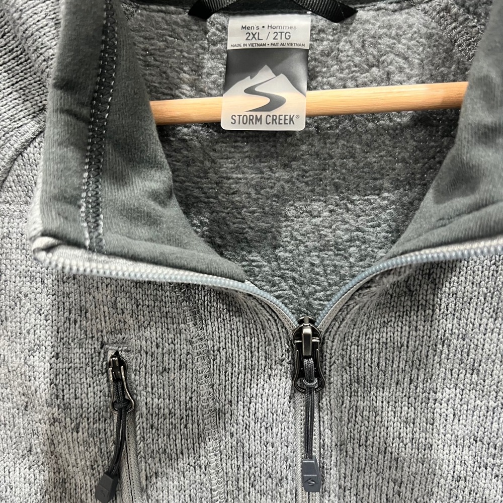 Storm Creek Men's Overachiever Sweaterfleece Jacket Fleece Thermo Full Zip 2XL - Picture 2 of 11
